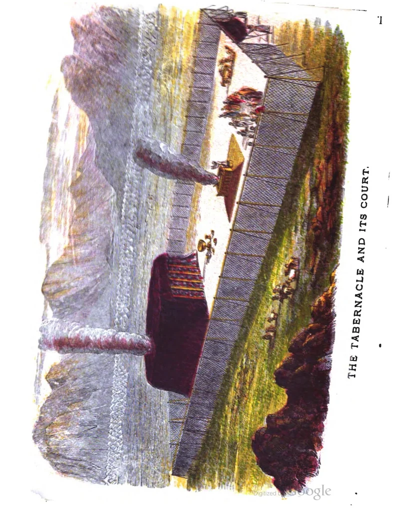 An illustration from Pictorial Description Of The Tabernacle in the Wilderness: Its Rites and Ceremonies, 1878, leaf 9