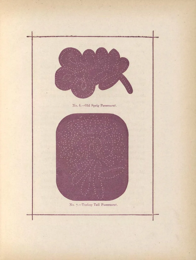 An illustration from Madame Goubaud's pillow lace patterns, and instructions in Honiton lace making, 1800, leaf 20