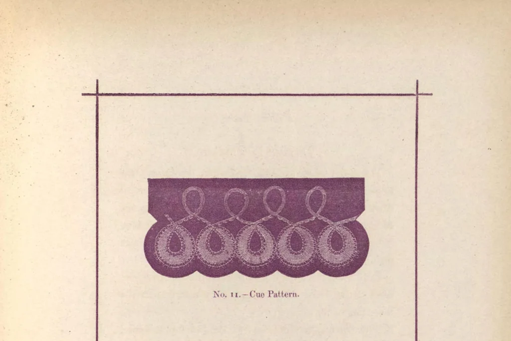 An illustration from Madame Goubaud's pillow lace patterns, and instructions in Honiton lace making, 1800, leaf 26