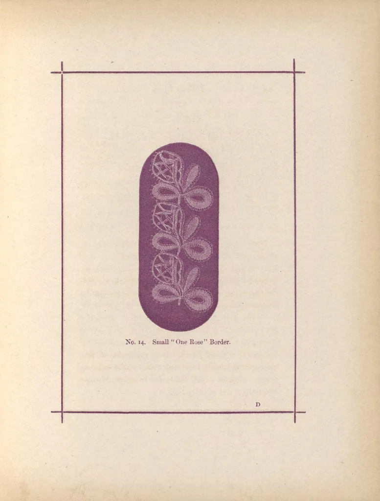 An illustration from Madame Goubaud's pillow lace patterns, and instructions in Honiton lace making, 1800, leaf 30