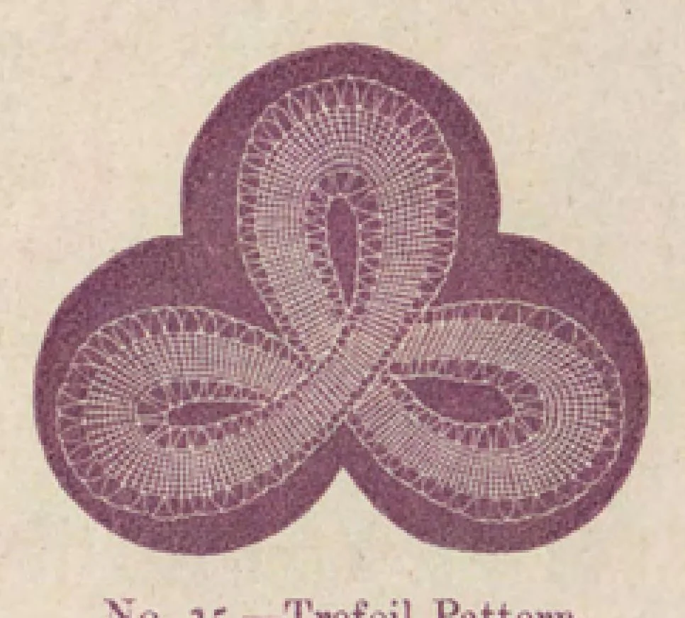 An illustration from Madame Goubaud's pillow lace patterns, and instructions in Honiton lace making, 1800, leaf 50
