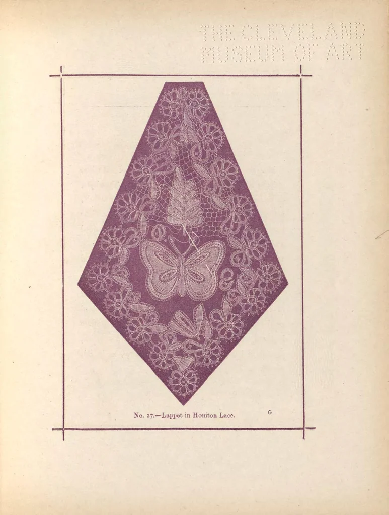 An illustration from Madame Goubaud's pillow lace patterns, and instructions in Honiton lace making, 1800, leaf 54