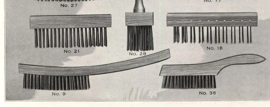 An illustration from Paints, varnishes and brushes; their history manufacture and use, 1923, leaf 172