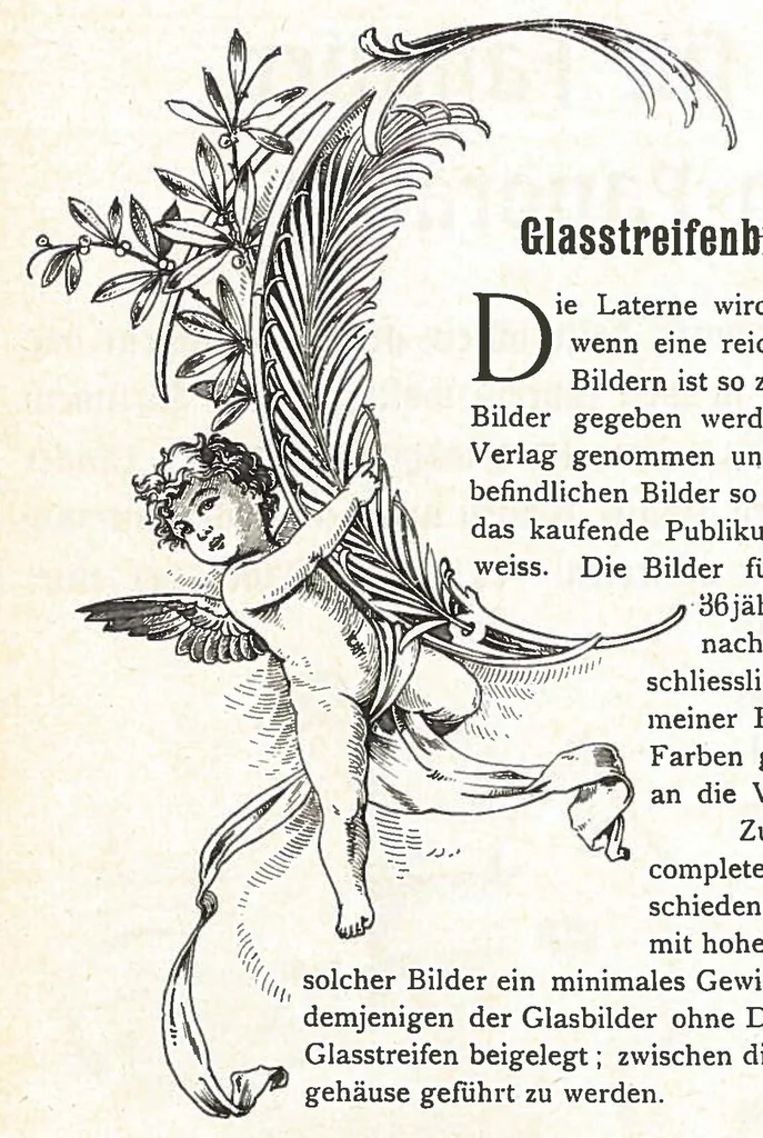 An illustration from Preis-Liste 1902. Laterna Magica, Nebelbild-Apparate, Modell-Dampfmaschinen Heissluft-Motore, 1902, leaf 28