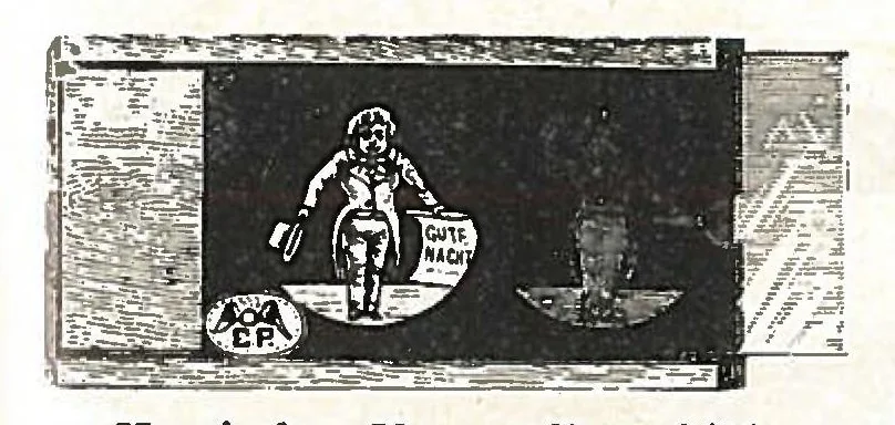 An illustration from Preis-Liste 1902. Laterna Magica, Nebelbild-Apparate, Modell-Dampfmaschinen Heissluft-Motore, 1902, leaf 39