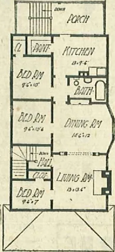 An illustration from Plans of modern homes, 320, 1913, leaf 11