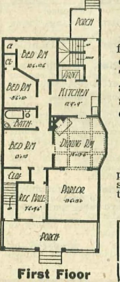 An illustration from Plans of modern homes, 320, 1913, leaf 12