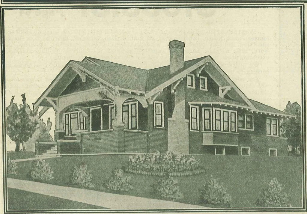 An illustration from Plans of modern homes, 320, 1913, leaf 13