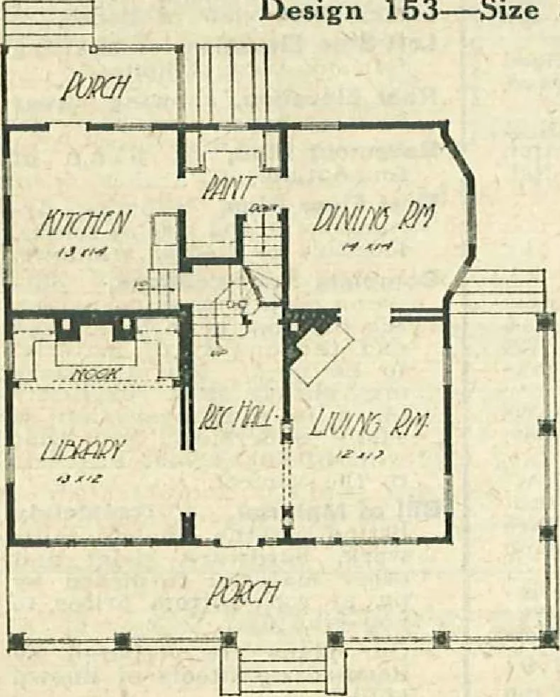 An illustration from Plans of modern homes, 320, 1913, leaf 14