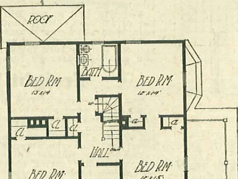 An illustration from Plans of modern homes, 320, 1913, leaf 14