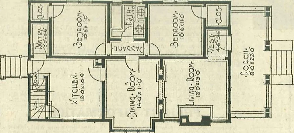 An illustration from Plans of modern homes, 320, 1913, leaf 15