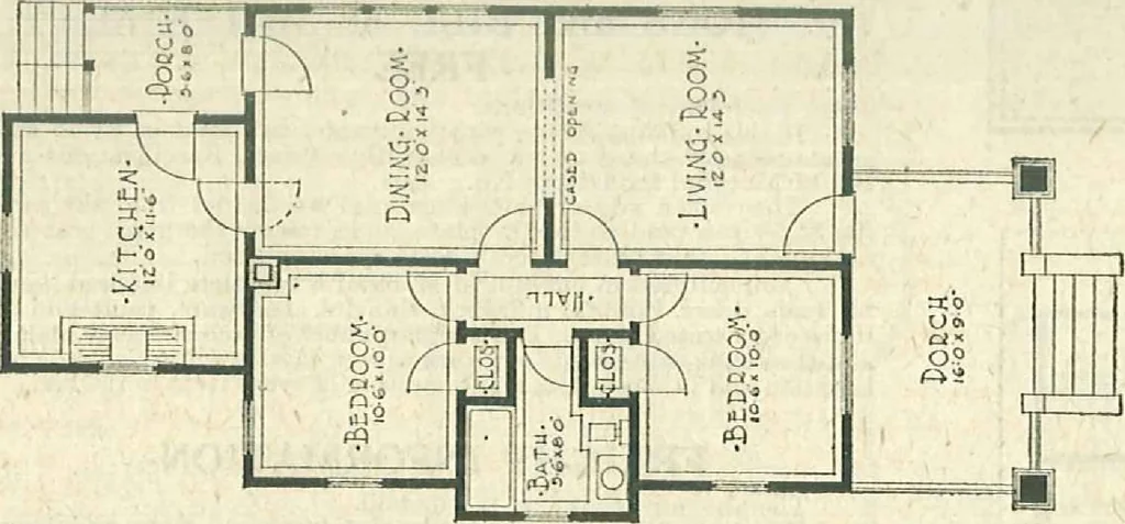 An illustration from Plans of modern homes, 320, 1913, leaf 16