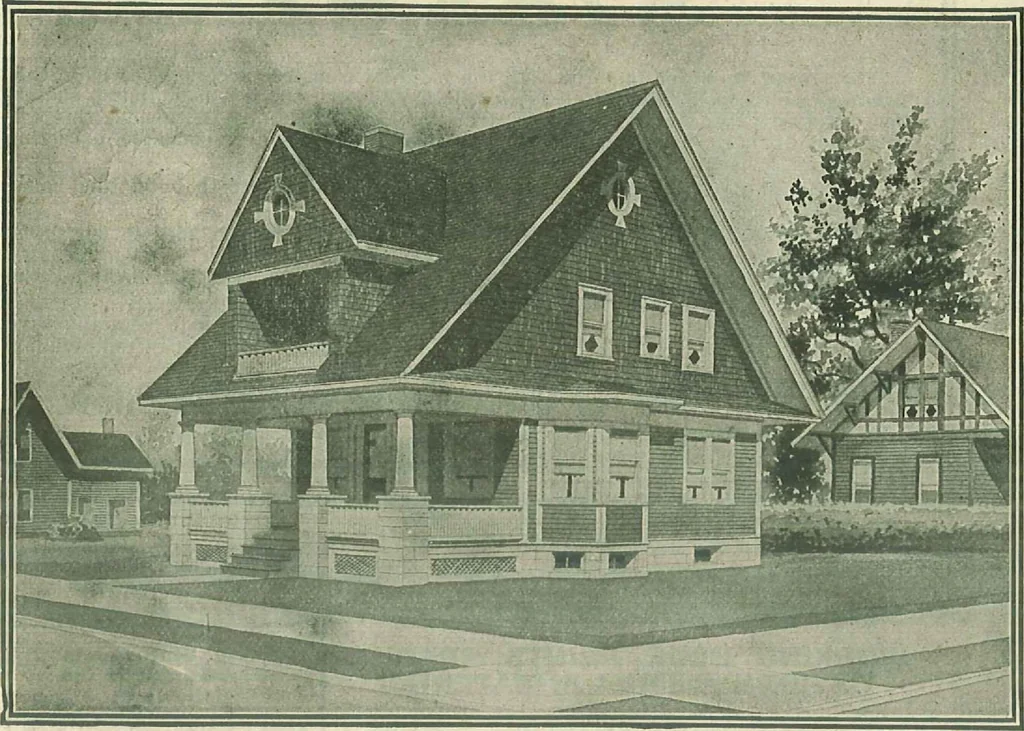 An illustration from Plans of modern homes, 320, 1913, leaf 17
