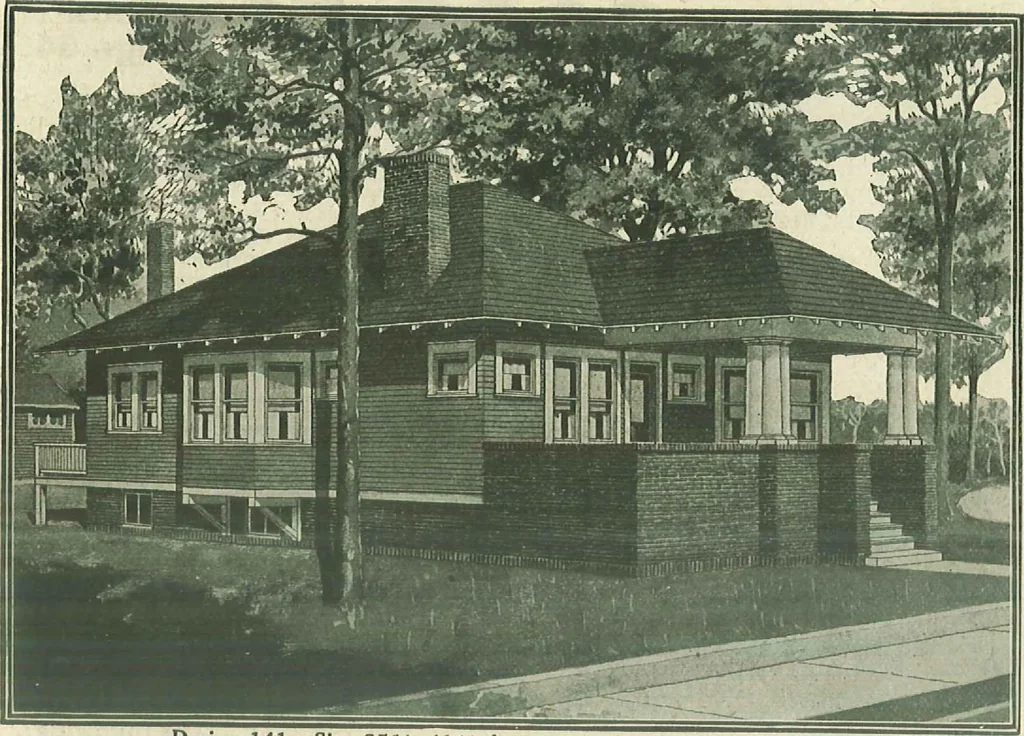 An illustration from Plans of modern homes, 320, 1913, leaf 18