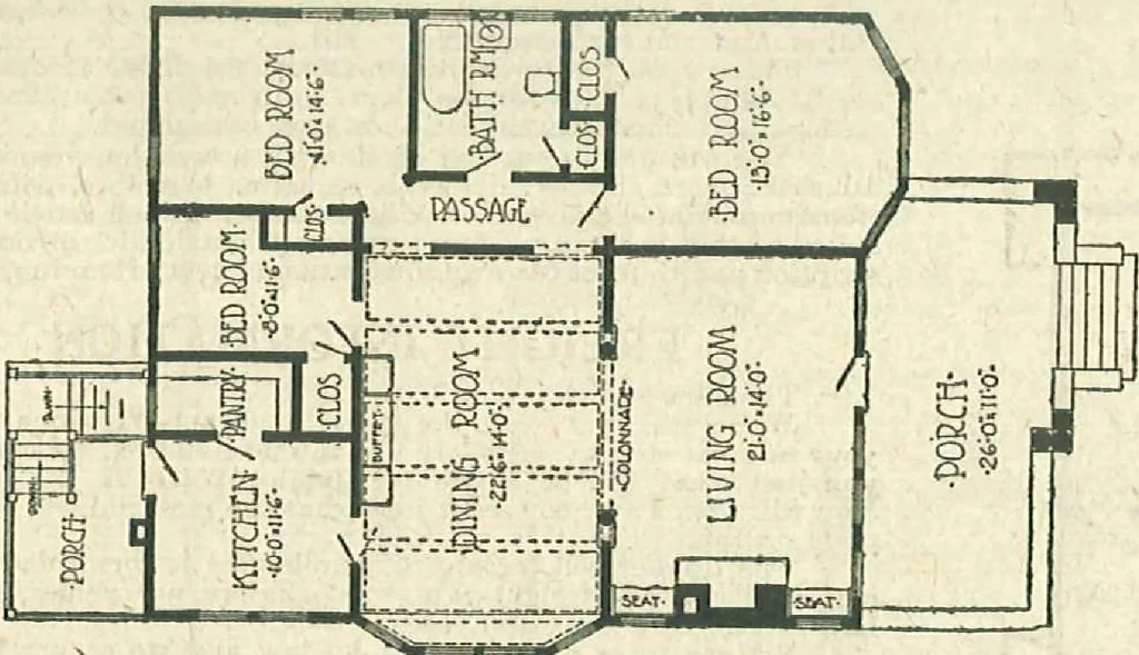 An illustration from Plans of modern homes, 320, 1913, leaf 18