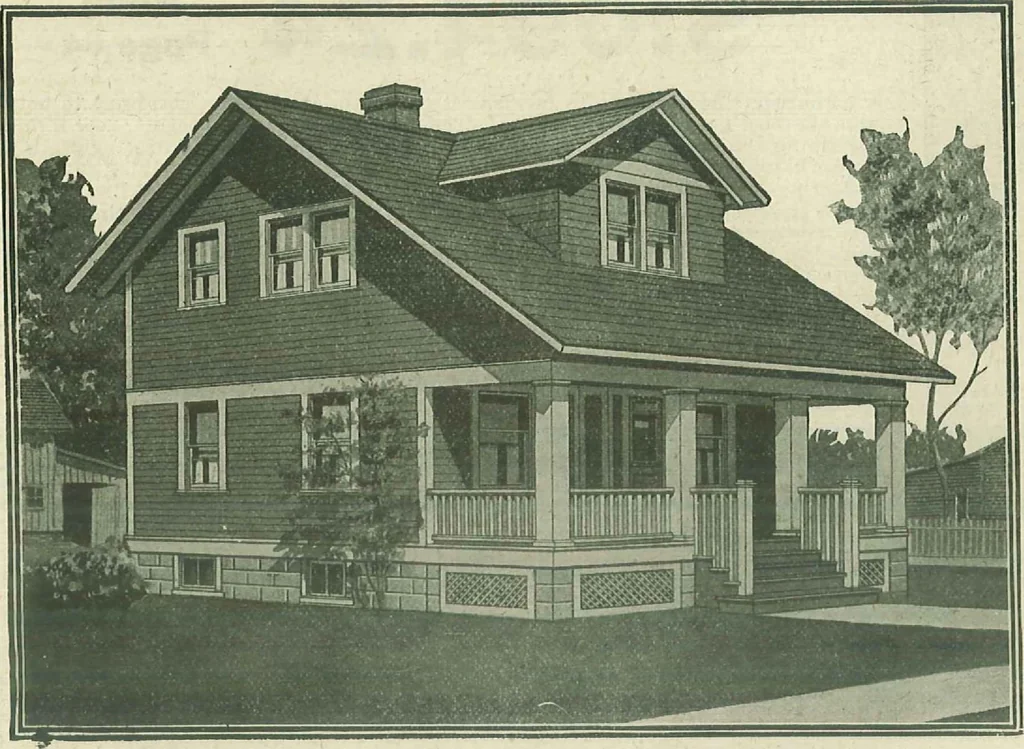An illustration from Plans of modern homes, 320, 1913, leaf 19