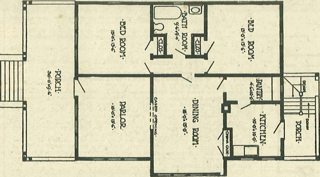 An illustration from Plans of modern homes, 320, 1913, leaf 20