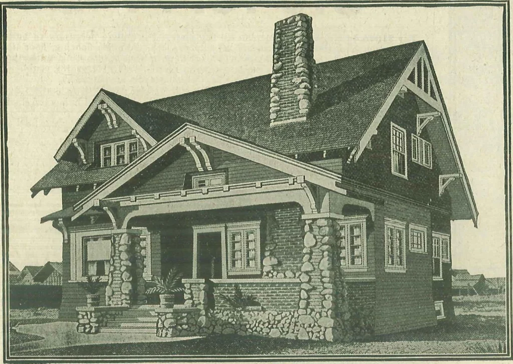 An illustration from Plans of modern homes, 320, 1913, leaf 21