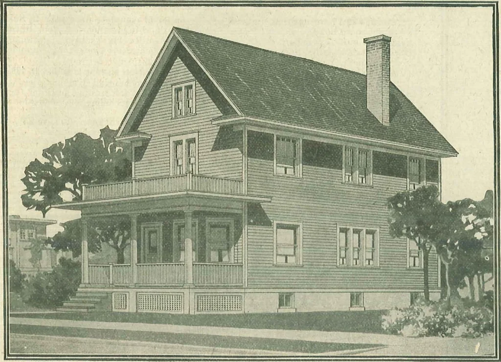 An illustration from Plans of modern homes, 320, 1913, leaf 22