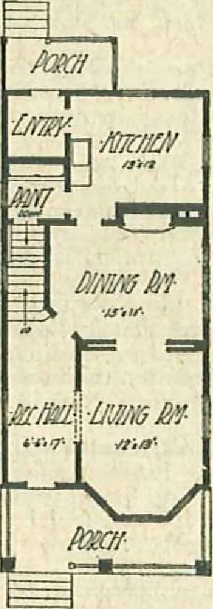 An illustration from Plans of modern homes, 320, 1913, leaf 22