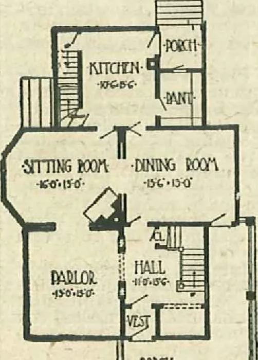 An illustration from Plans of modern homes, 320, 1913, leaf 23