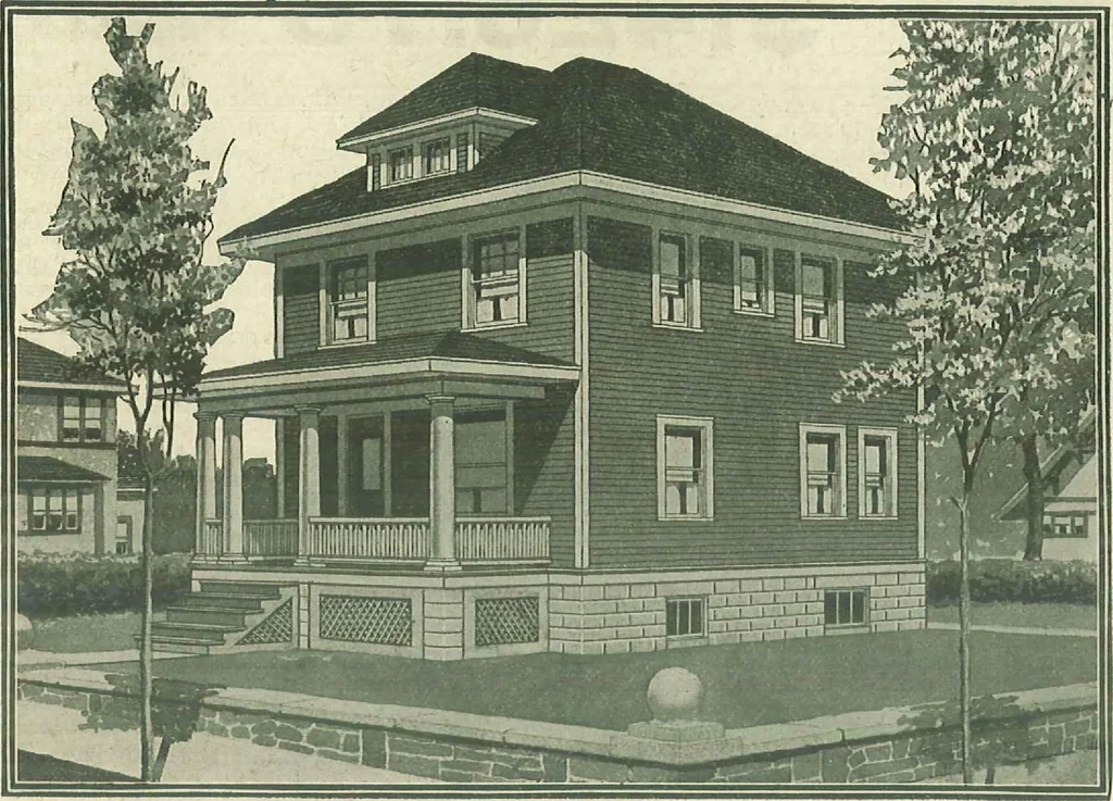 An illustration from Plans of modern homes, 320, 1913, leaf 24