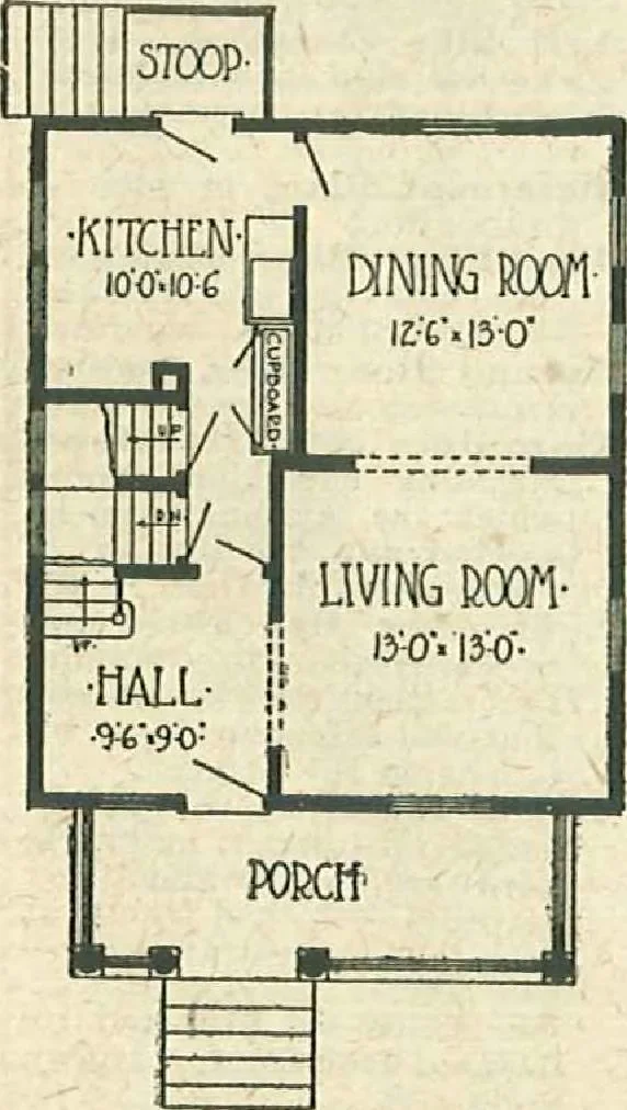 An illustration from Plans of modern homes, 320, 1913, leaf 24