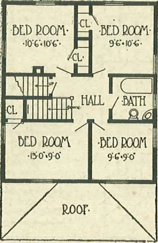 An illustration from Plans of modern homes, 320, 1913, leaf 24