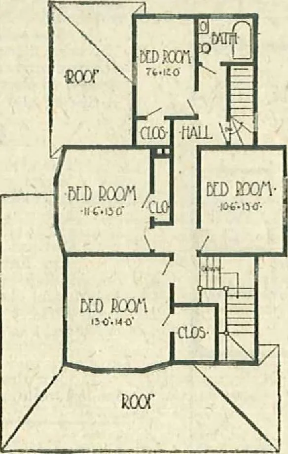 An illustration from Plans of modern homes, 320, 1913, leaf 25