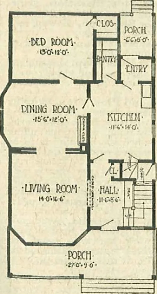 An illustration from Plans of modern homes, 320, 1913, leaf 26
