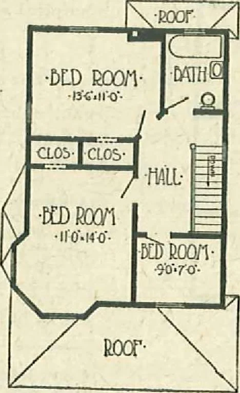 An illustration from Plans of modern homes, 320, 1913, leaf 28