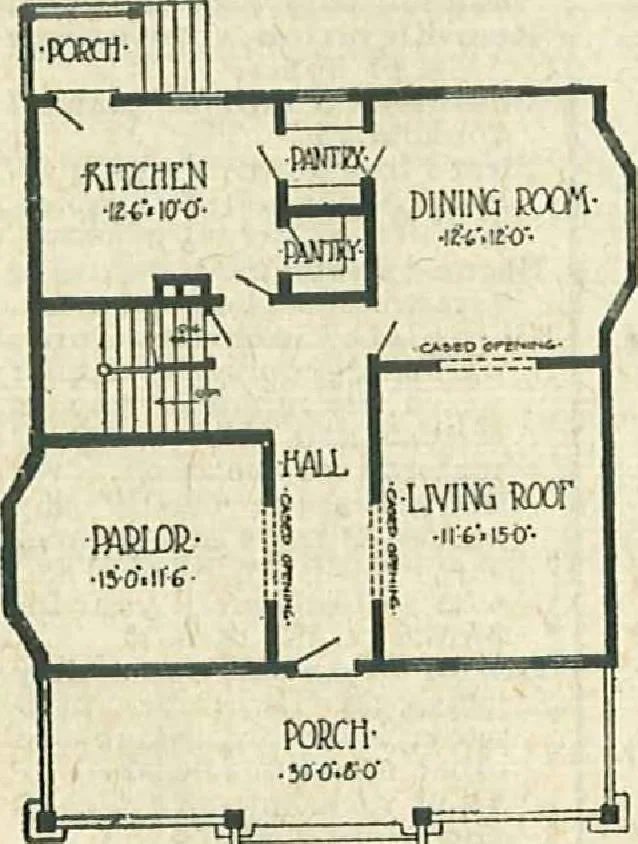An illustration from Plans of modern homes, 320, 1913, leaf 29