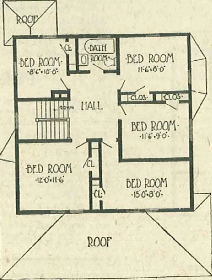 An illustration from Plans of modern homes, 320, 1913, leaf 29