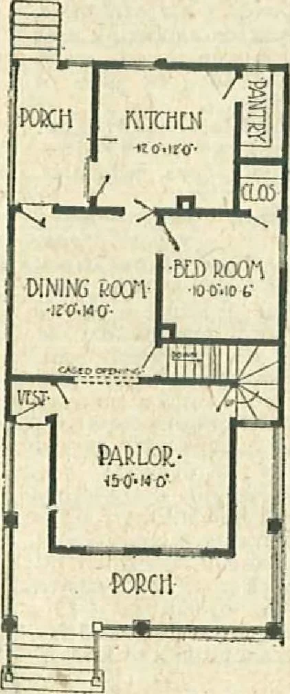 An illustration from Plans of modern homes, 320, 1913, leaf 30