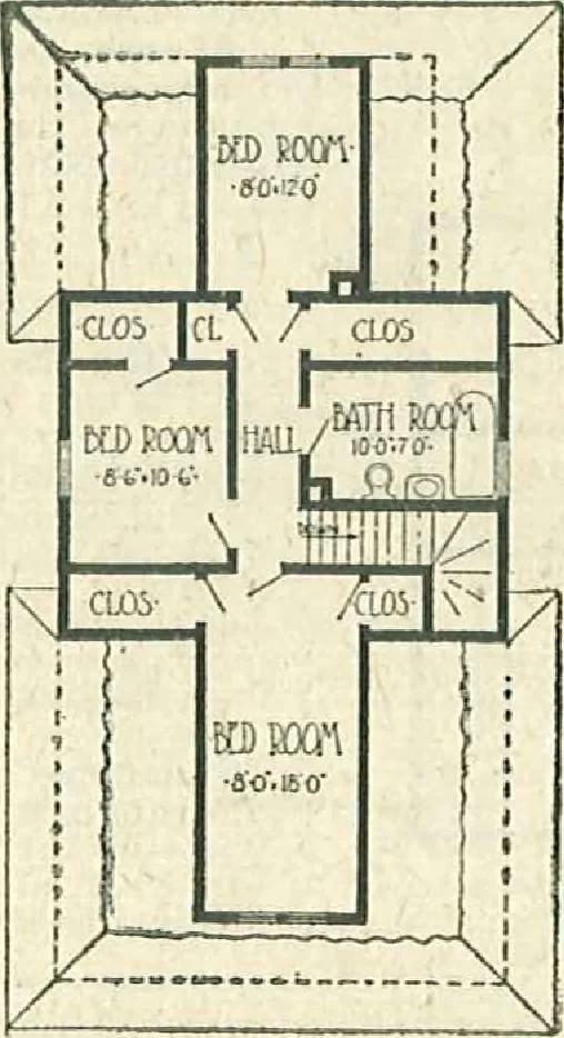 An illustration from Plans of modern homes, 320, 1913, leaf 30