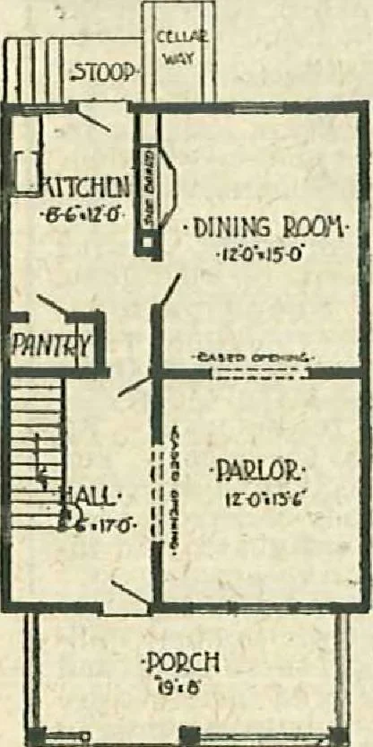 An illustration from Plans of modern homes, 320, 1913, leaf 31