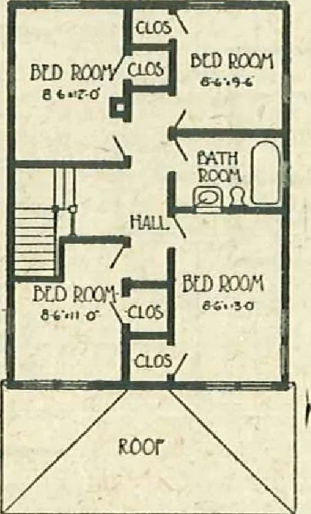 An illustration from Plans of modern homes, 320, 1913, leaf 31