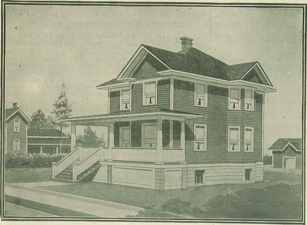 An illustration from Plans of modern homes, 320, 1913, leaf 32