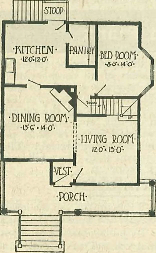 An illustration from Plans of modern homes, 320, 1913, leaf 32