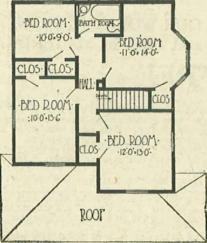 An illustration from Plans of modern homes, 320, 1913, leaf 32