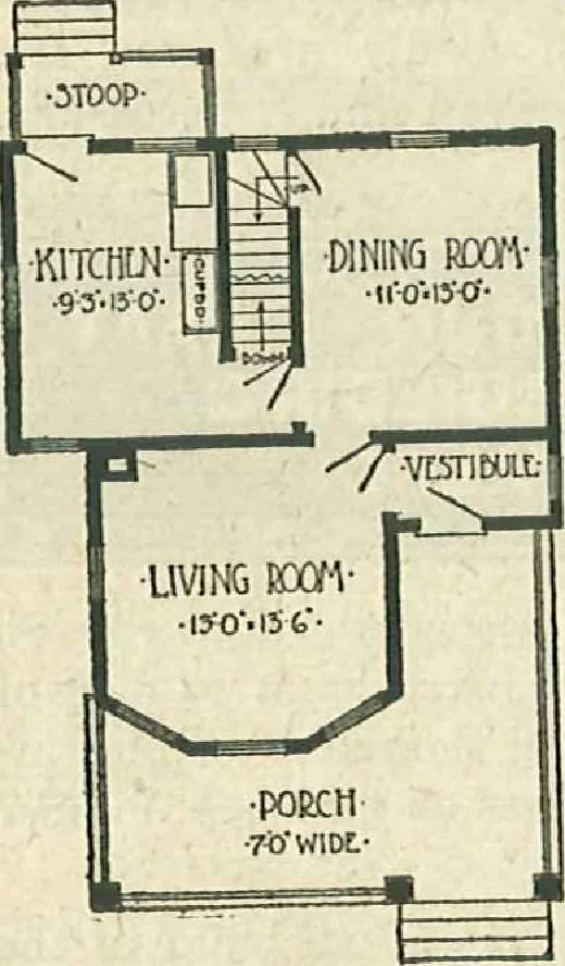 An illustration from Plans of modern homes, 320, 1913, leaf 35