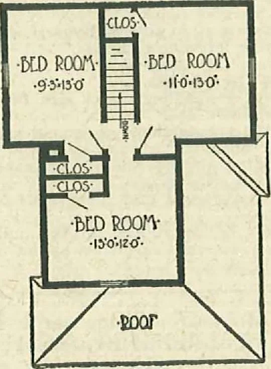 An illustration from Plans of modern homes, 320, 1913, leaf 35