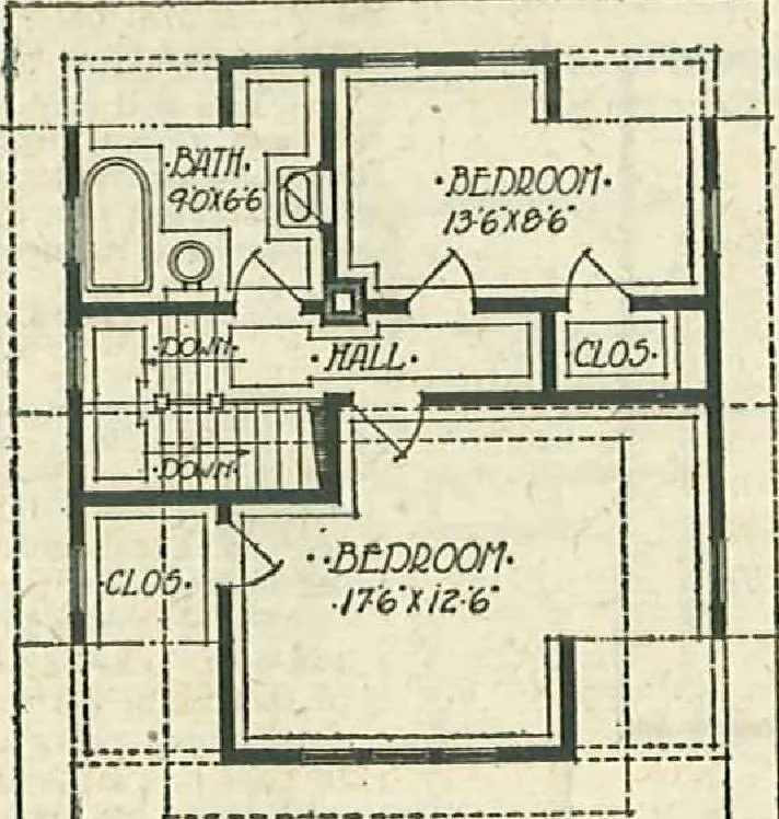 An illustration from Plans of modern homes, 320, 1913, leaf 39