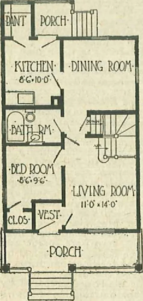 An illustration from Plans of modern homes, 320, 1913, leaf 41