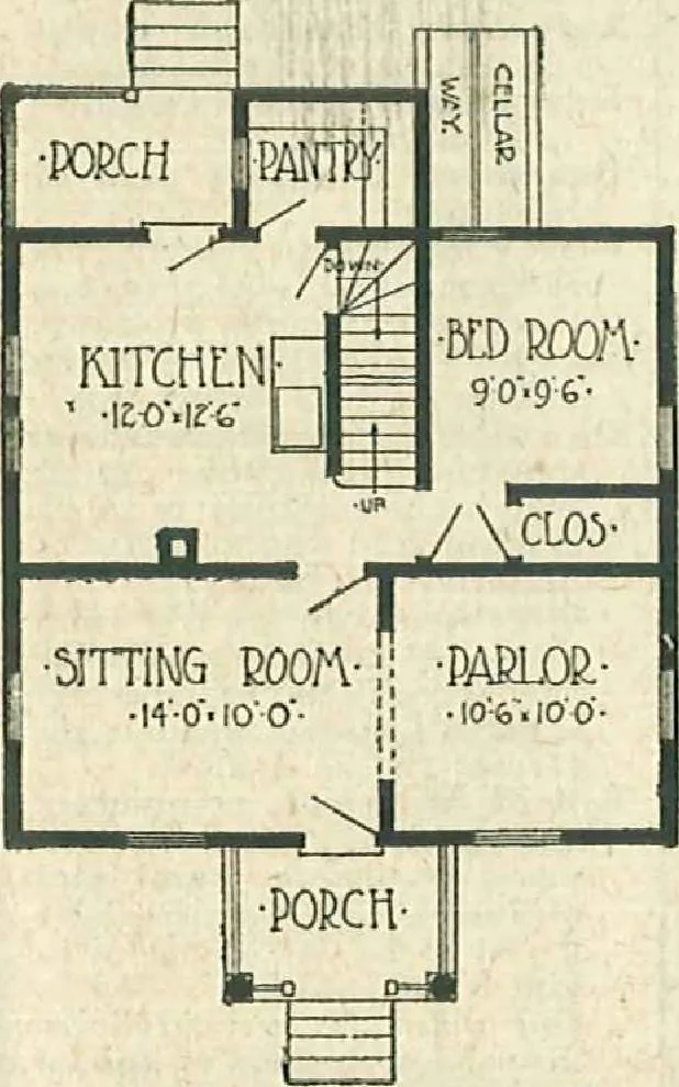 An illustration from Plans of modern homes, 320, 1913, leaf 42