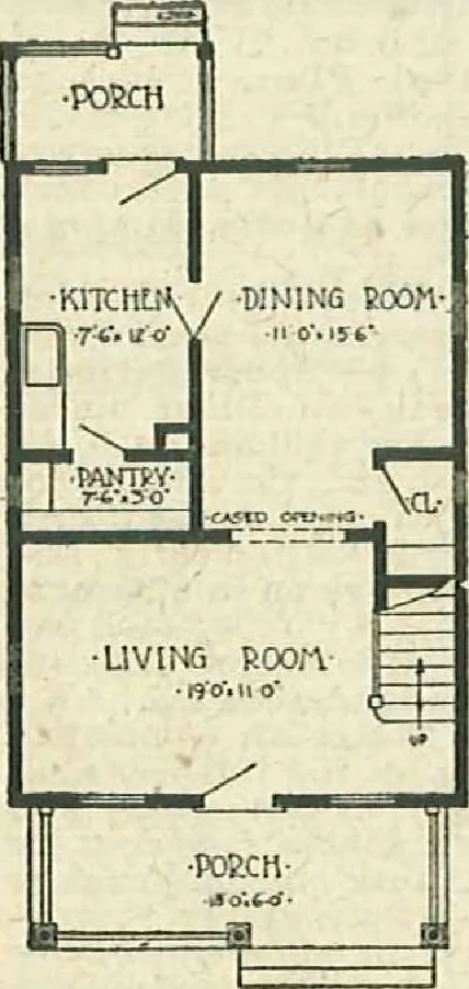 An illustration from Plans of modern homes, 320, 1913, leaf 43