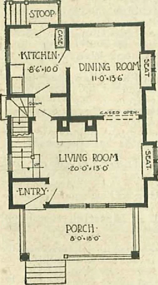 An illustration from Plans of modern homes, 320, 1913, leaf 44
