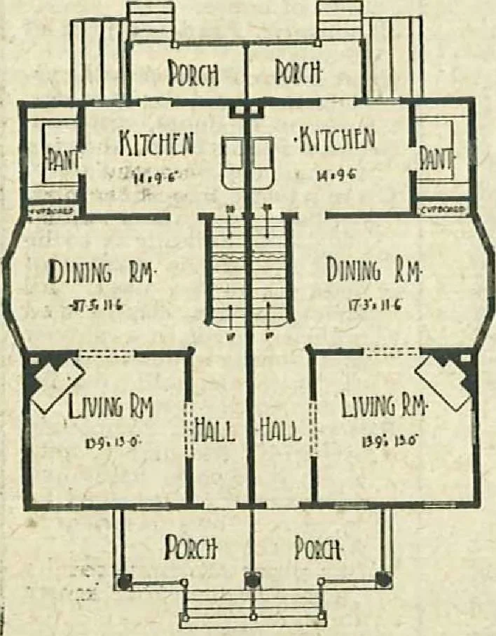 An illustration from Plans of modern homes, 320, 1913, leaf 5