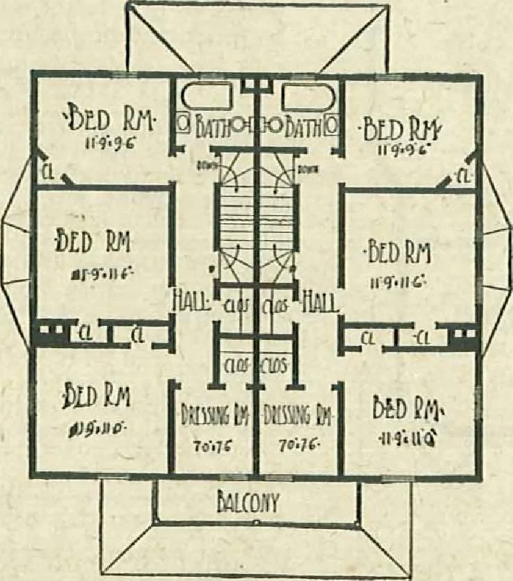 An illustration from Plans of modern homes, 320, 1913, leaf 5