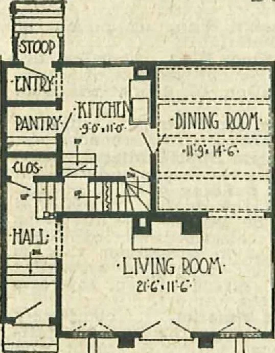An illustration from Plans of modern homes, 320, 1913, leaf 7